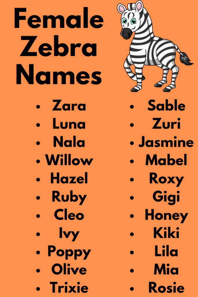 239 Male Zebra Names 1