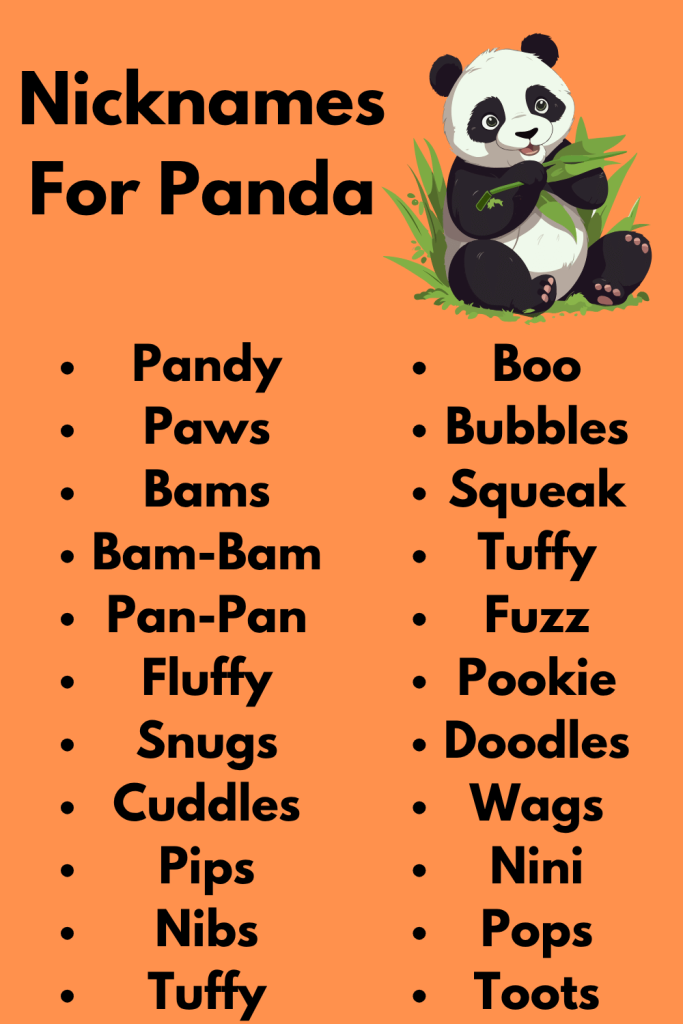 Nicknames for Panda Names