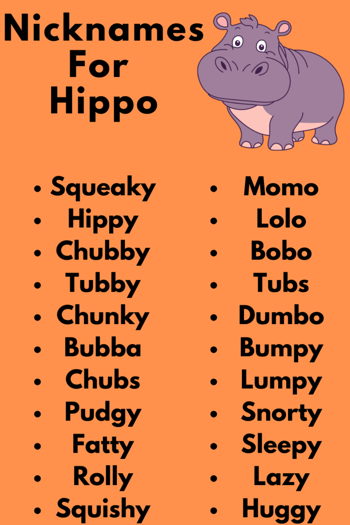 Nicknames For Hippo