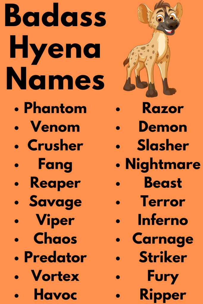 Badass Hyena Names