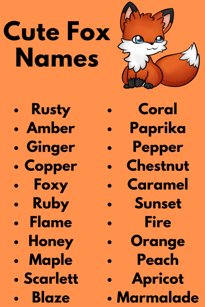 Cute Fox Names