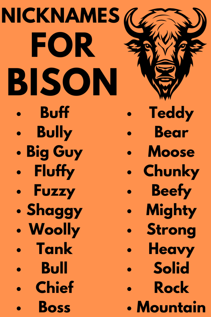 Nicknames For Bison