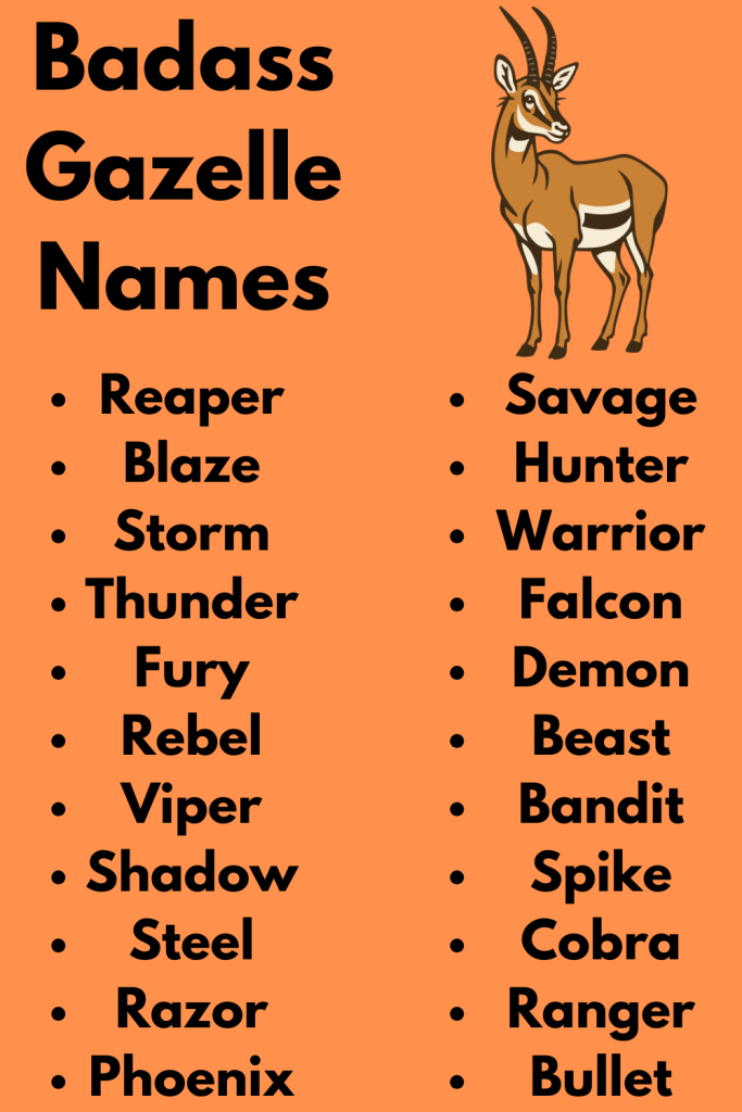 Badass Gazelle Names
