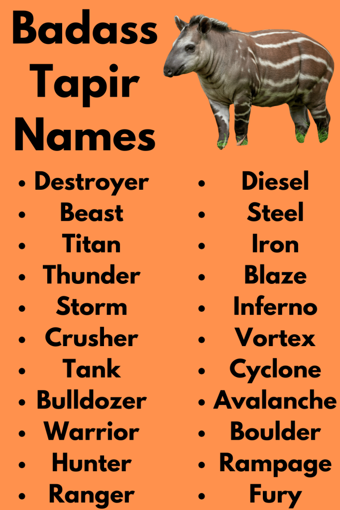 Badass Tapir Names