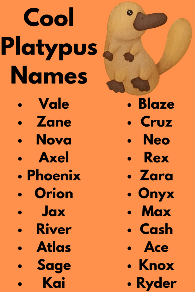 Cool Platypus Names