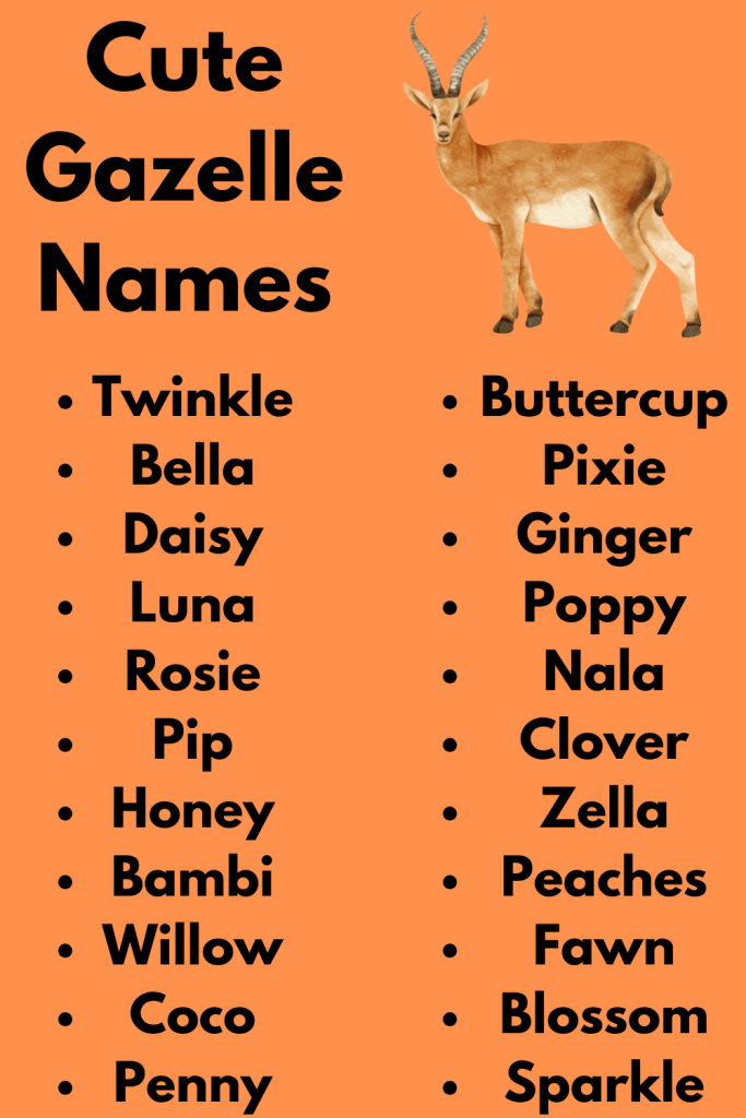 Cute Gazelle Names