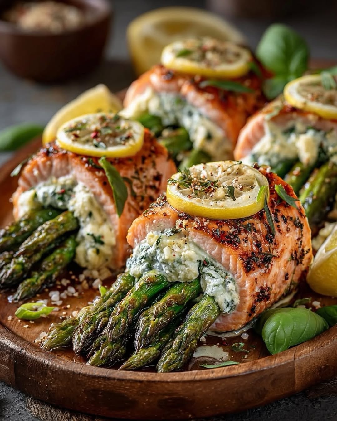 Asparagus Lemon Basil Salmon Rolls Recipe