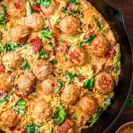 Tuscan Chicken Meatballs and Orzo recipe