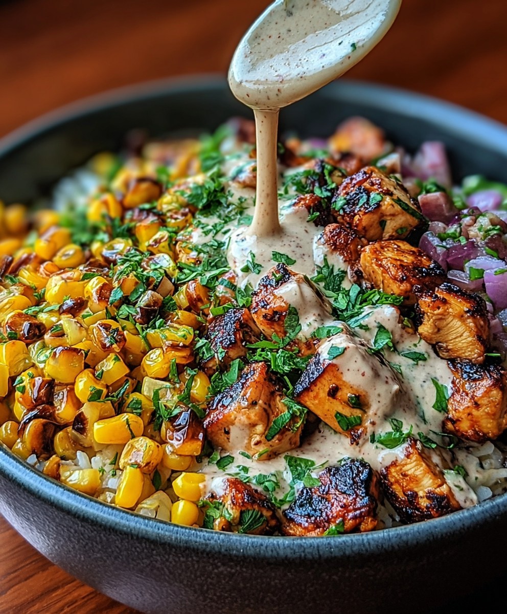 Street Corn Chicken Rice Bowl recipe