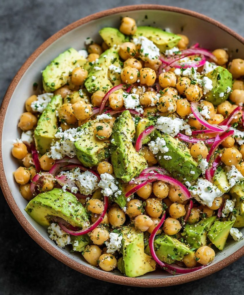 Chickpea Feta Avocado Salad recipe