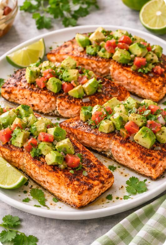 Salmon with Avocado Salsa recipe
