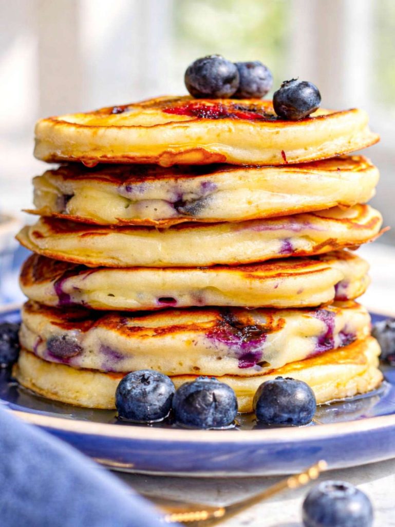 Best Greek Yogurt Pancakes with Blueberries recipe