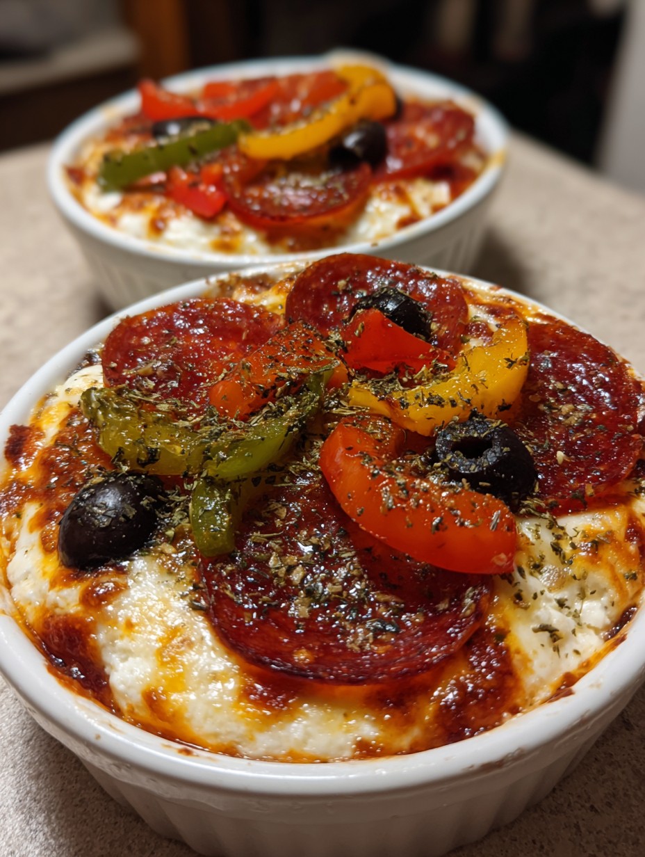Cottage Cheese Pizza Bowls recipe