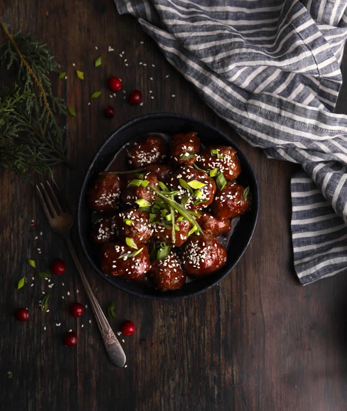 Quick Christmas Cranberry Meatballs recipe