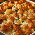 Chicken Alfredo Tater Tot Casserole recipe