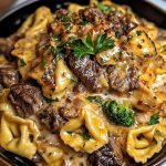 Cracked Garlic Steak Tortellini in Creamhouse Sauce recipe