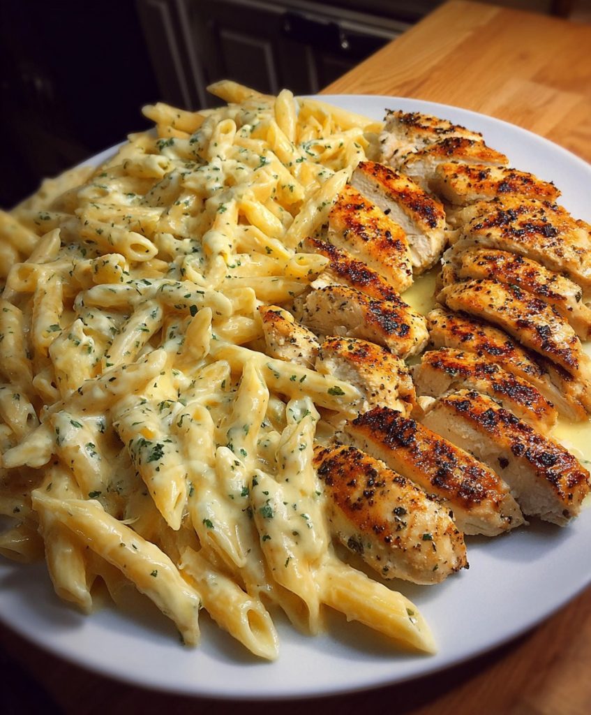 Garlic Parmesan Chicken Pasta recipe