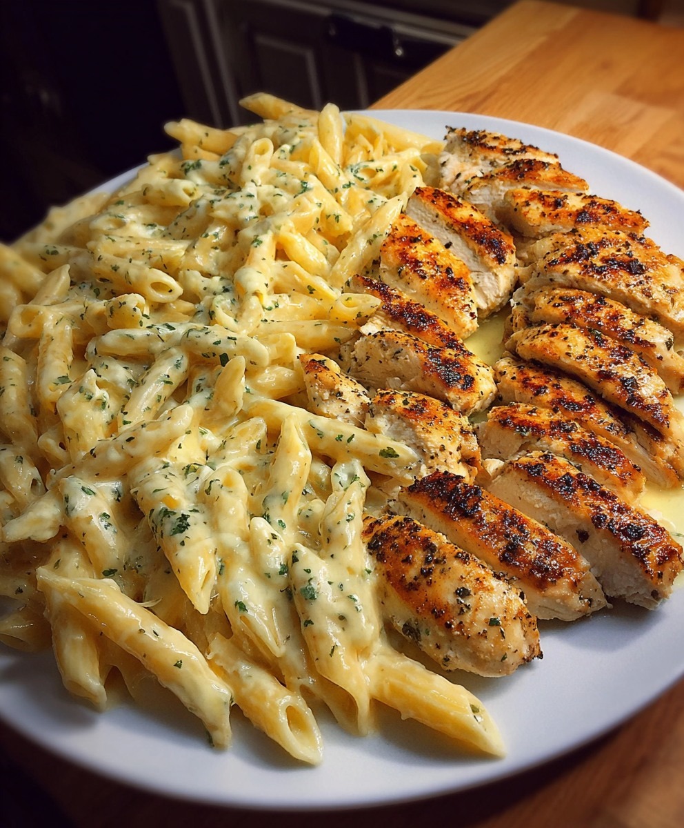 Garlic Parmesan Chicken Pasta recipe