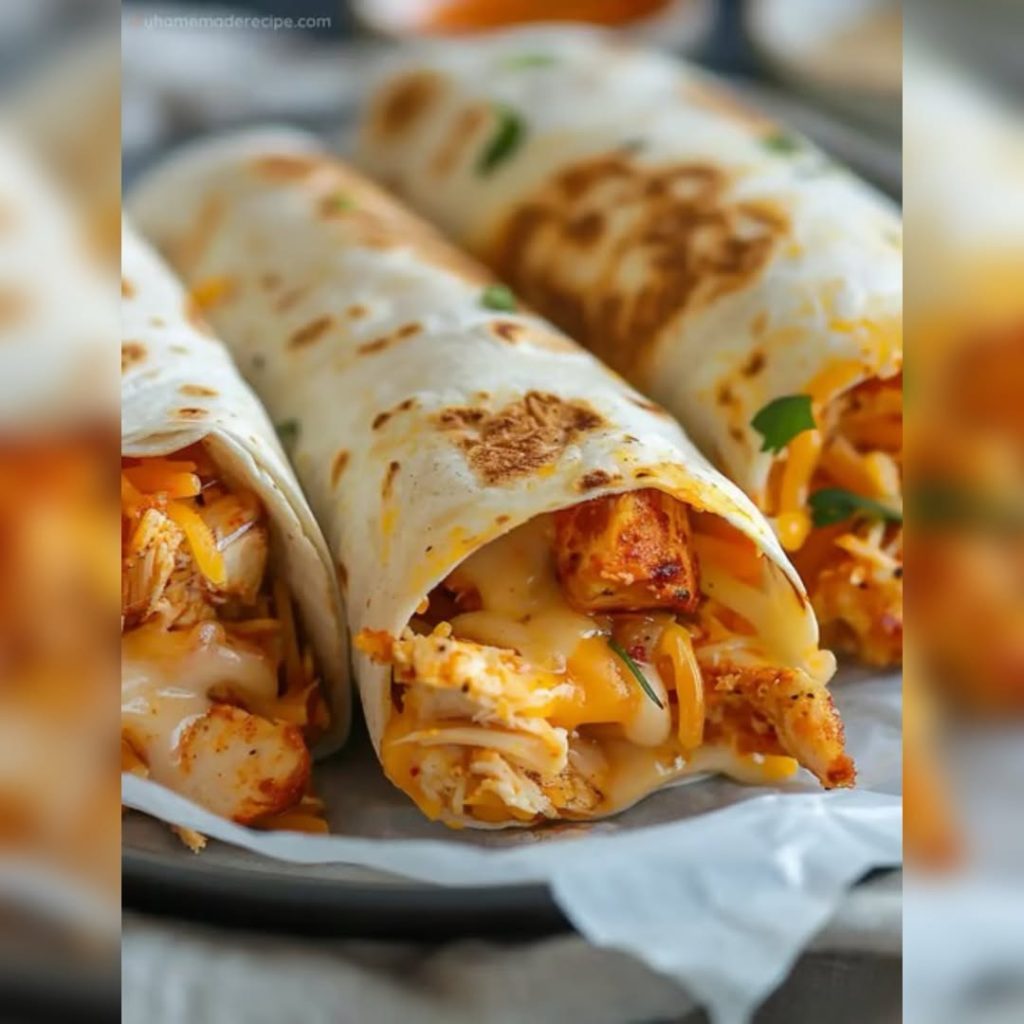 Air Fryer Chicken Mozzarella Wraps recipe