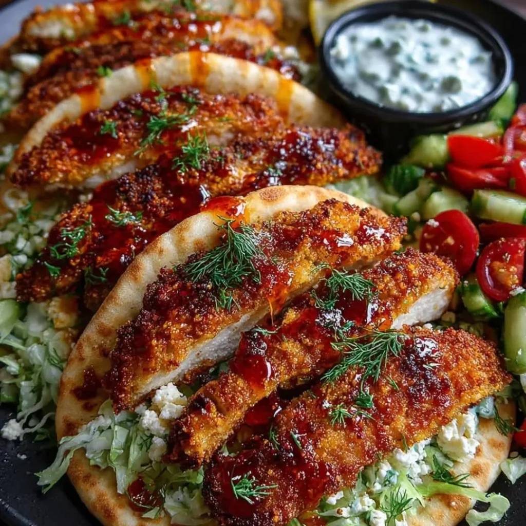 Easy Crispy Hot Honey Feta Chicken recipe