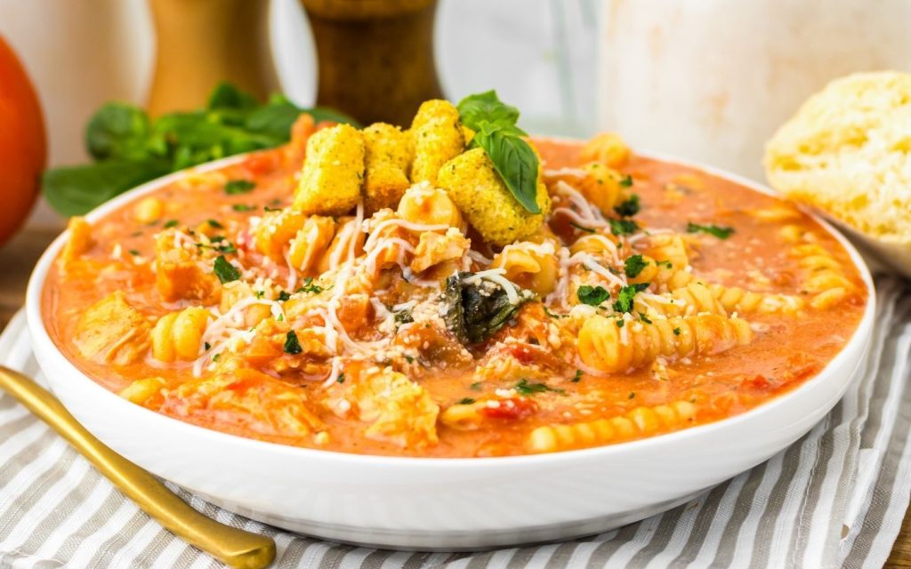 Crockpot Chicken Parmesan Soup recipe