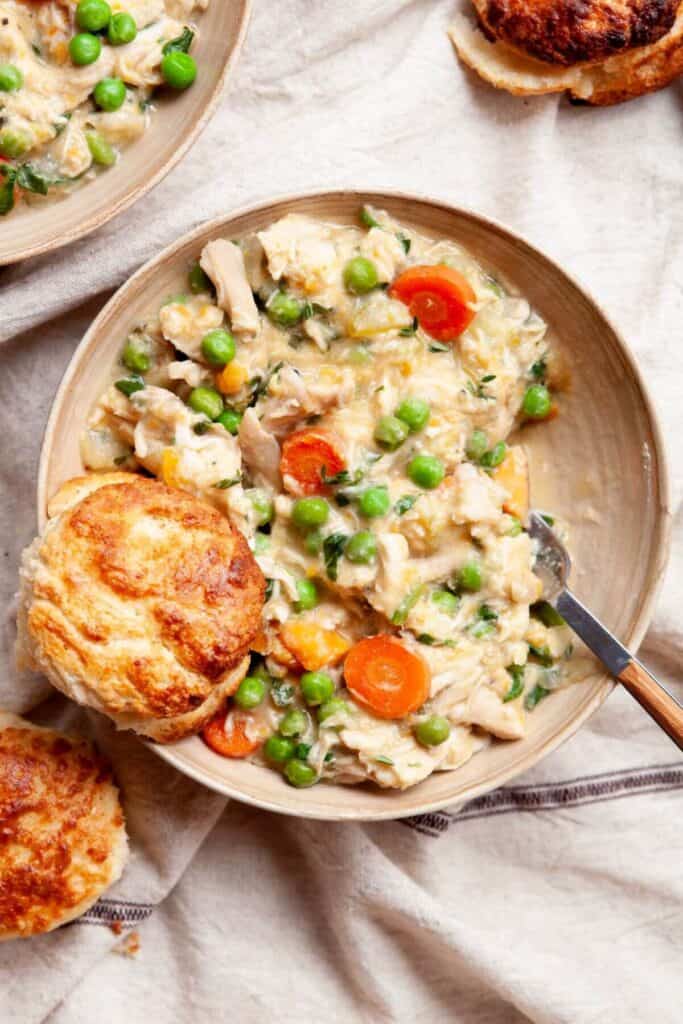 Crustless Chicken Pot Pie recipe