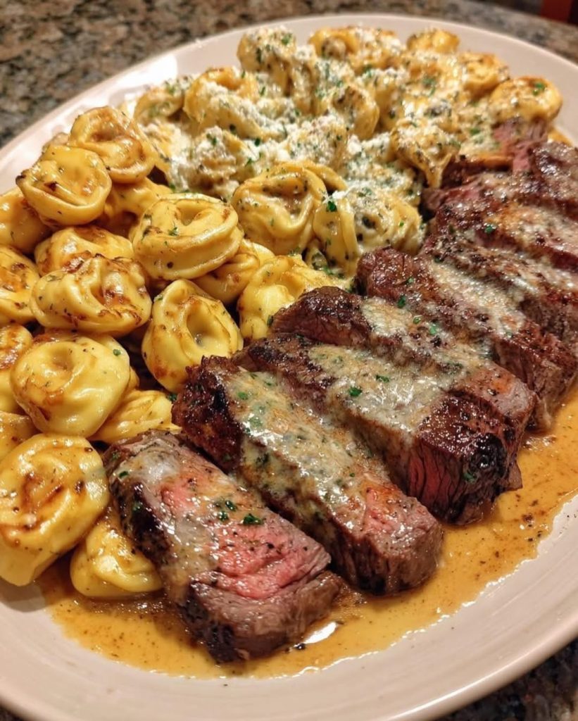 Philly Cheesesteak Tortellini Pasta recipe