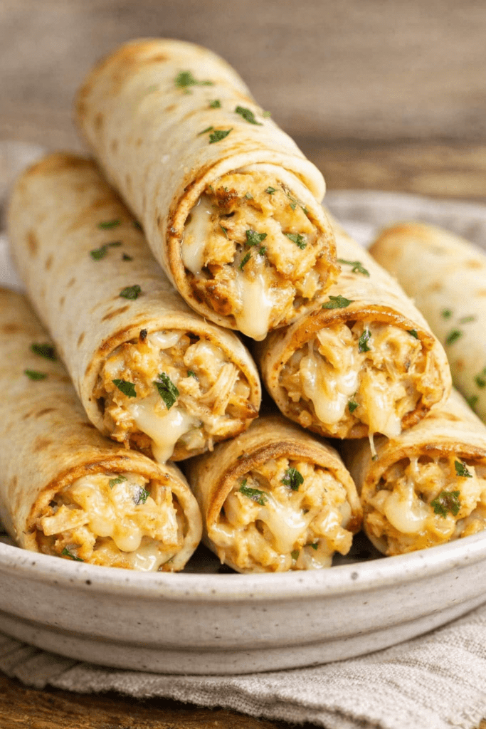 Crunchy Oven Baked Chicken Taquitos recipe