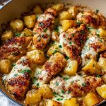 Garlic Parmesan Crockpot Chicken and Potatoes recipe