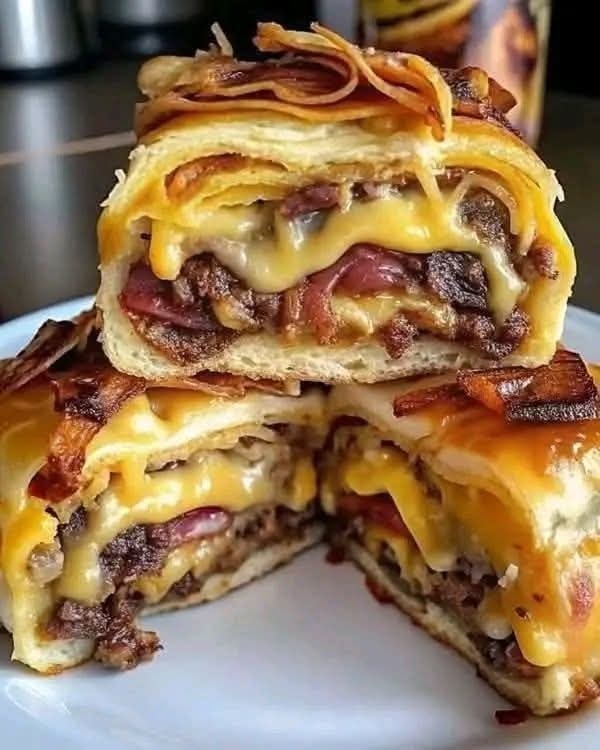 Beef Cheeseburger Rollups recipe