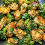 Garlic Chicken with Broccoli and Spinach recipe