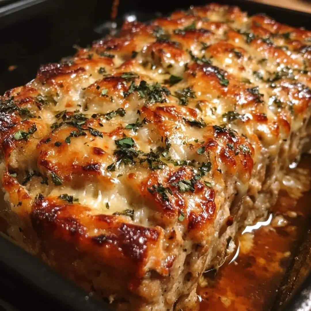Garlic Parmesan Chicken Meatloaf recipe