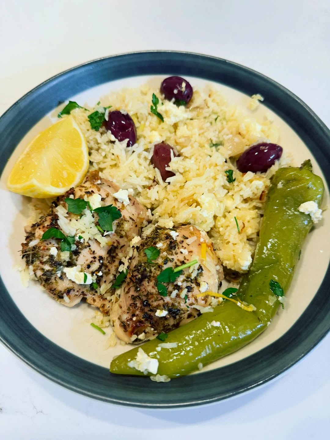 Greek Chicken Lemon Rice recipe