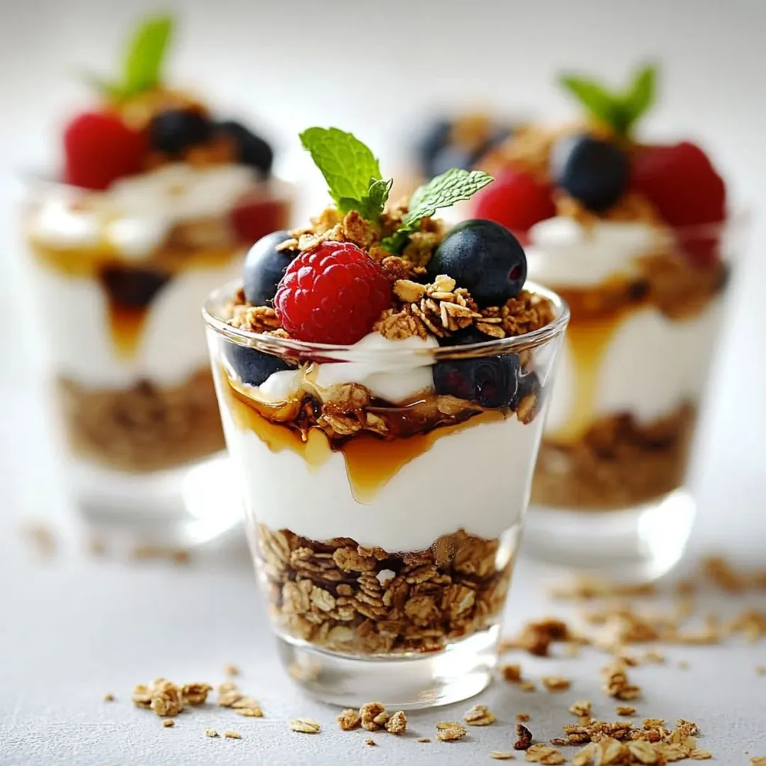High Protein Mixed Berry Yogurt Parfaits recipe