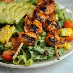 BBQ Chicken Skewer Salad recipe