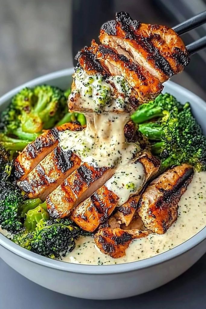Best Grilled Chicken Broccoli Bowls recipe