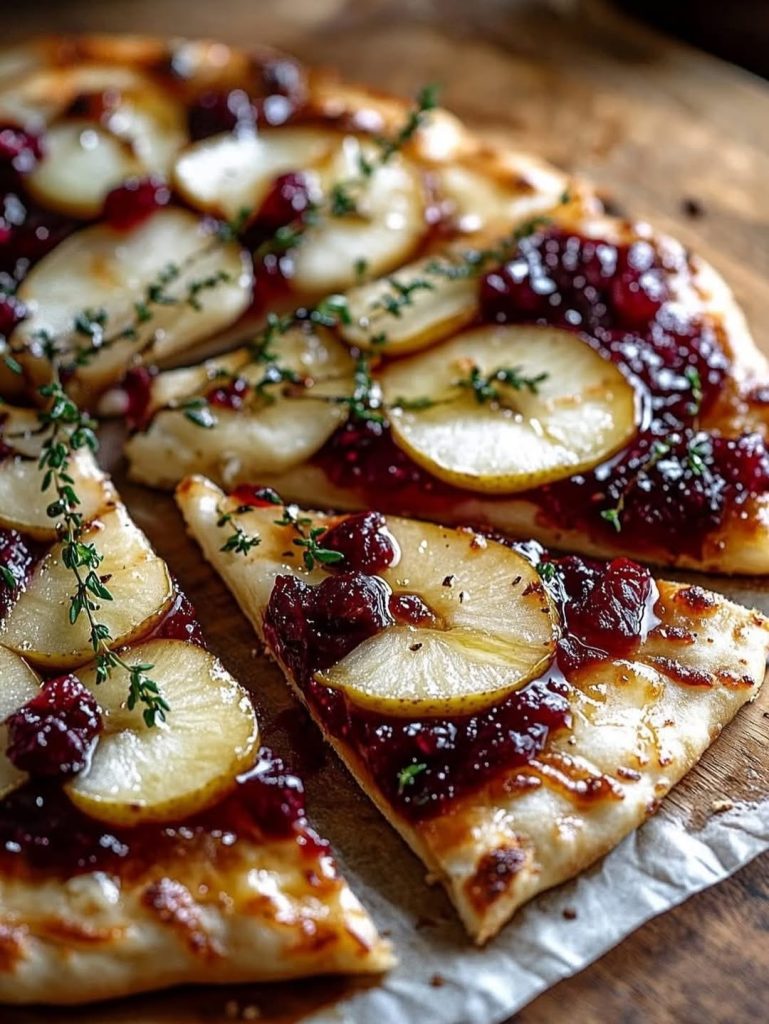 High Protein Brie Cranberry Flatbreads recipe