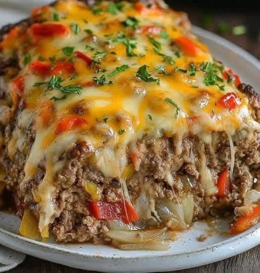 Best Philly Cheesesteak Meatloaf recipe