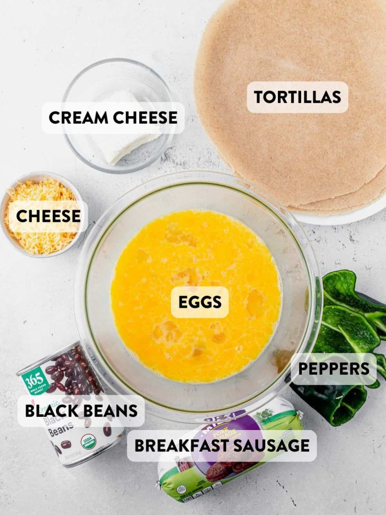 High Protein Breakfast Burrito Ingredients