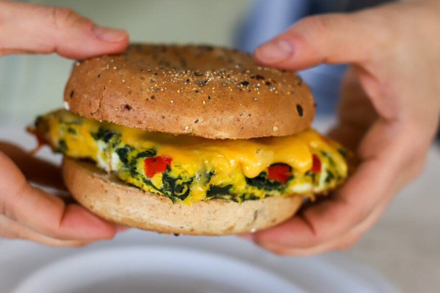 High Protein Low Calorie Breakfast Sandwich