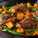 Honey Garlic Chicken and Green Beans recipe