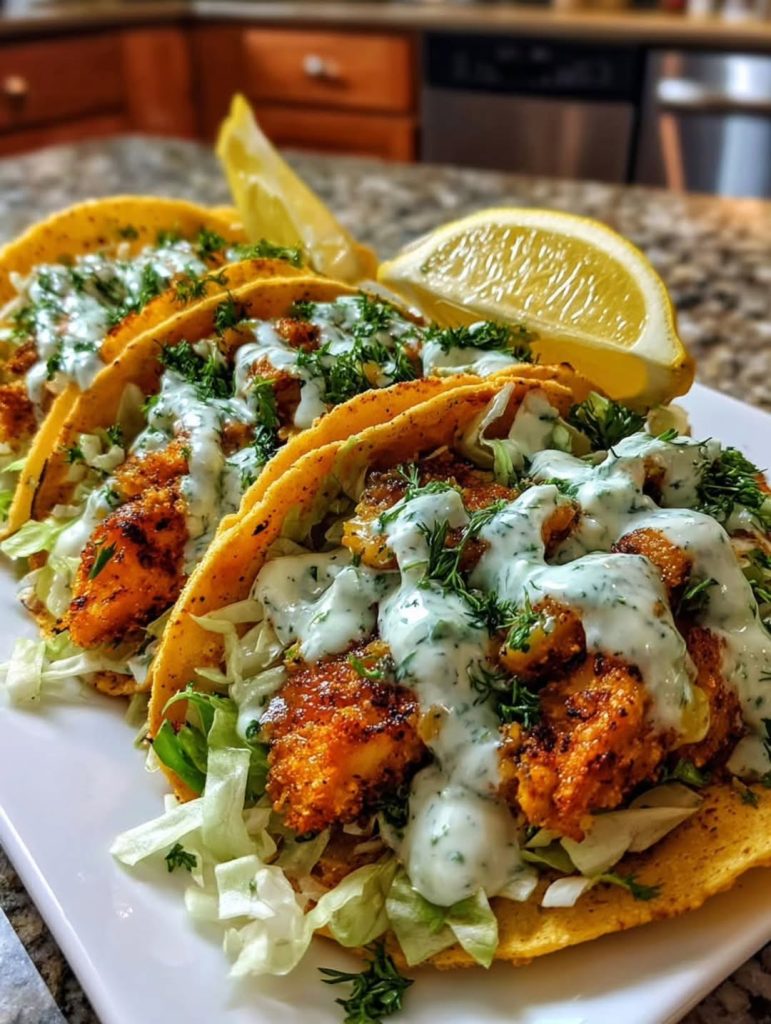 Dill Pickle Ranch Smash Chicken Tacos recipe