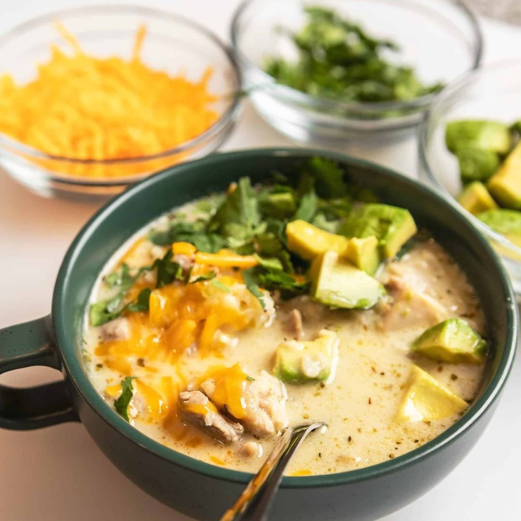 Keto White Chicken Chili recipe