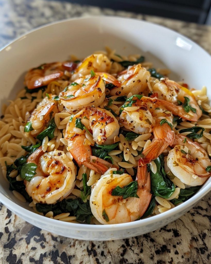 Shrimp Orzo in Lemon Garlic Sauce recipe