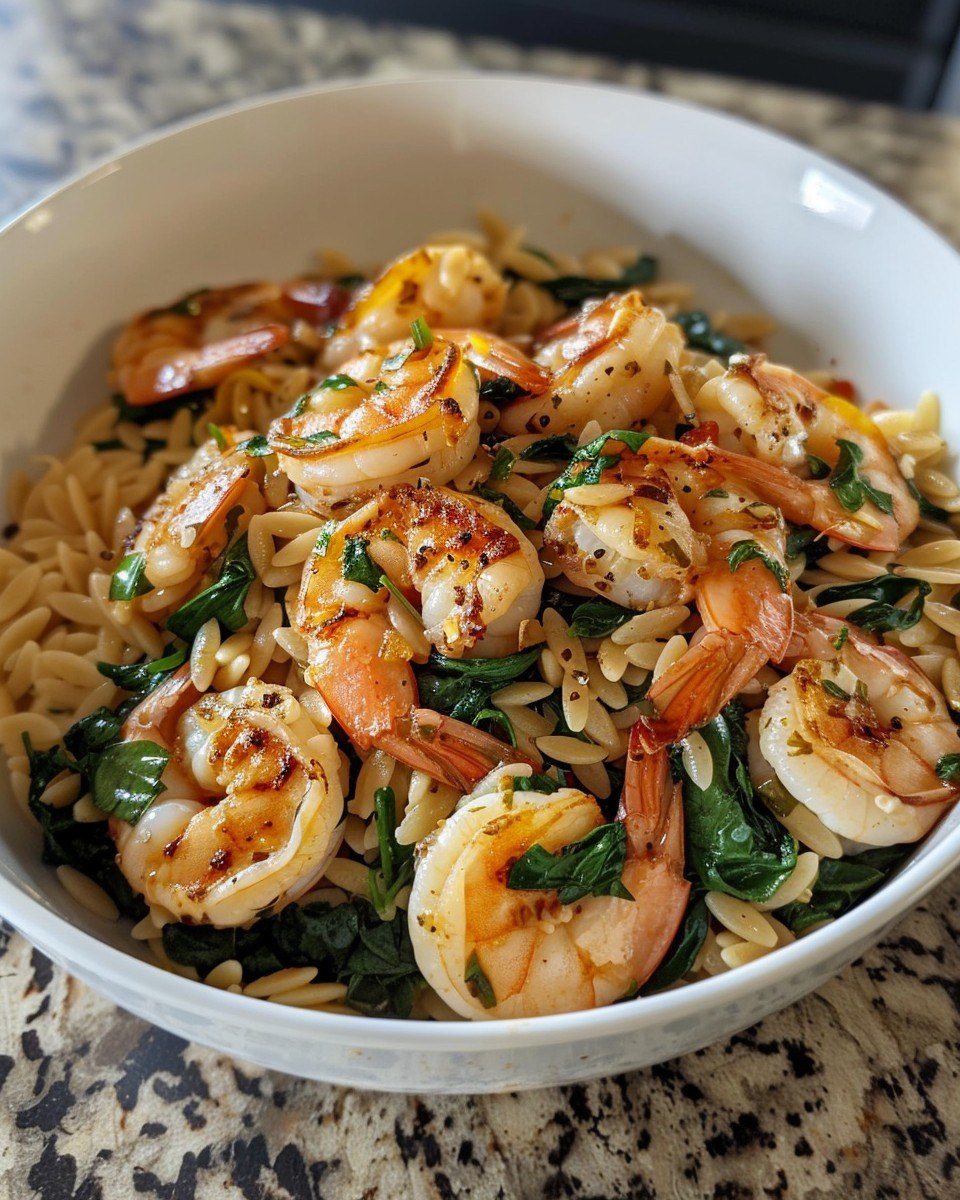 Shrimp Orzo in Lemon Garlic Sauce recipe