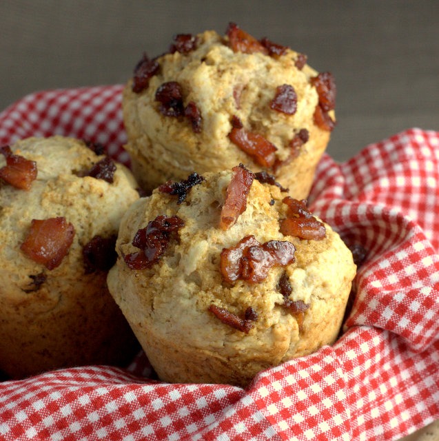 High Protein Maple Bacon Pancake Muffins recipe