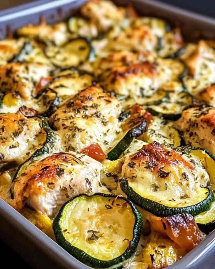 Mediterranean Chicken Zucchini Bake Best recipe