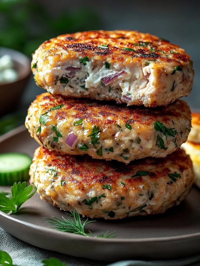 Greek Chicken Burgers recipe