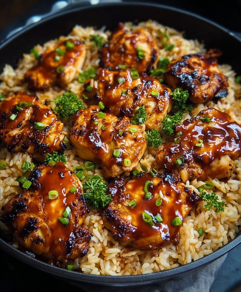 Honey BBQ Chicken Rice recipe