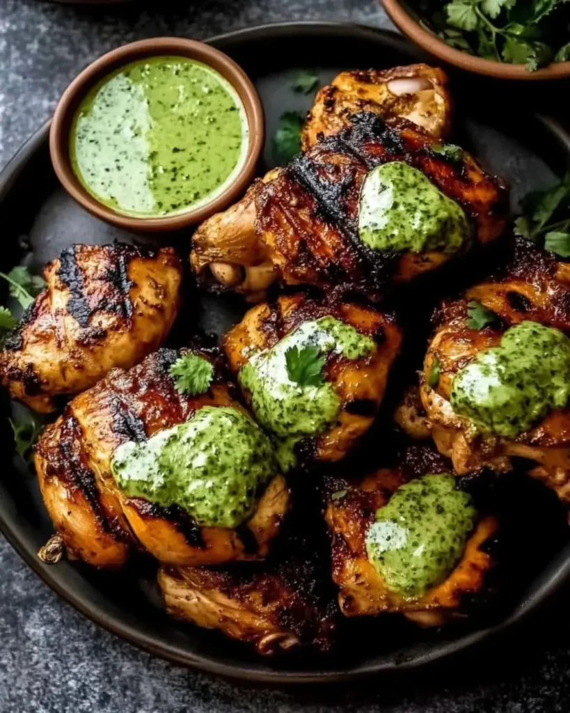 Peruvian Chicken with Green Sauce recipe